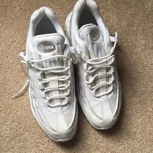 Nike Air Max 95 White and Cream Sneakers